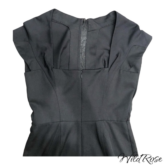 Byron Lars Black Structured Sheath Pencil Dress 4 - Picture 12 of 16